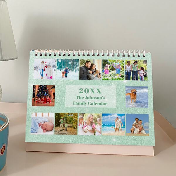 Buy Sparkle Sea Green Background Customized Photo Desk Landscspe ...