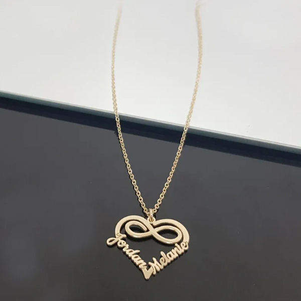Personalized Couple Infinity Heart Acrylic Plaque - Gift For Valentine/Wedding/Anniversary - Upload Photo - My Favorite Place In The World Is Next To You main image 0