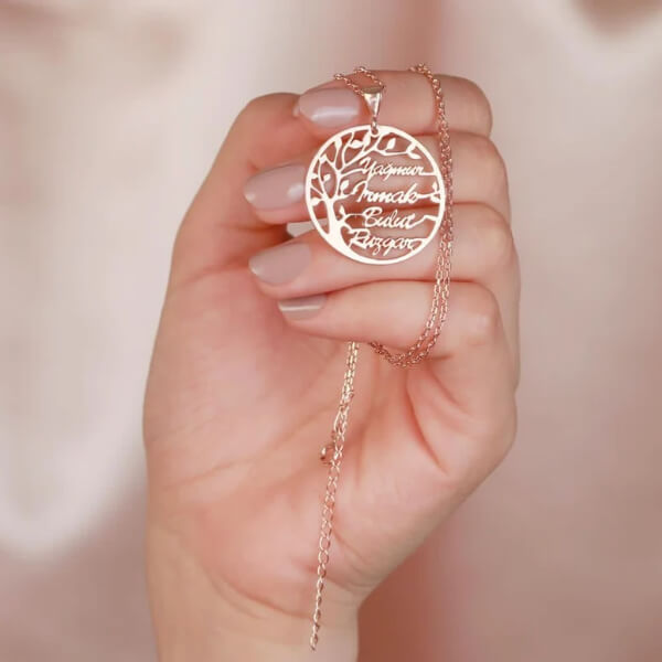 Buy Family Tree Name Customized Name Necklace Pendants | yourPrint