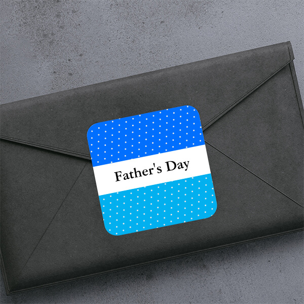 Buy Blue with White Dots Design Pattern Customized Printed Sticker ...