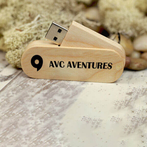 Buy Swivel Wooden Frame Custom Printed USB Pen Drive Online | yourPrint