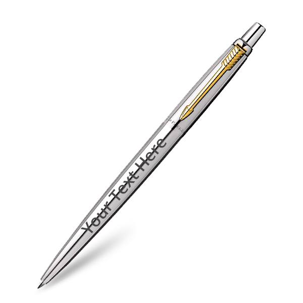 Buy Silver Customized Parker Moments Jotter Steel Gold Trim Ball
